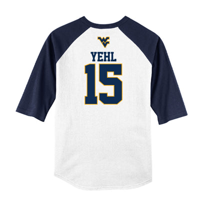 West Virginia - NCAA Baseball : Maxx Yehl - USA Raglan Raglan Shirt-1