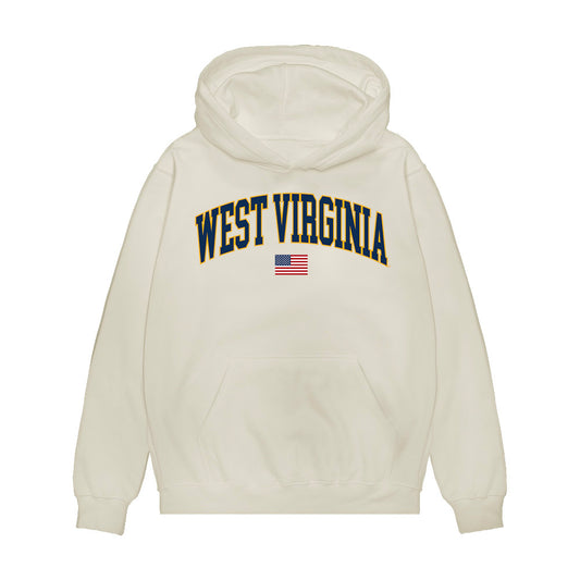 West Virginia - NCAA Baseball : Korey Alston - USA Raglan Premium Hooded Sweatshirt-0