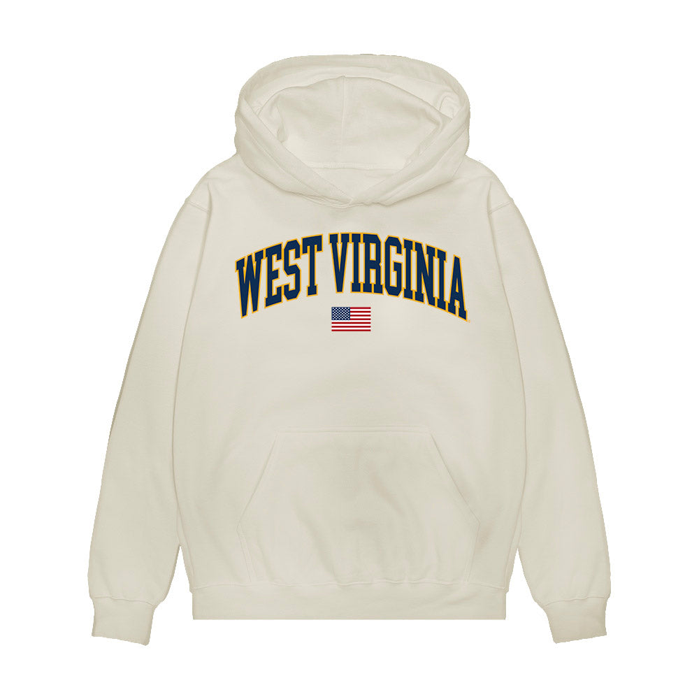 West Virginia - NCAA Baseball : Bryson Thacker - USA Raglan Premium Hooded Sweatshirt-0