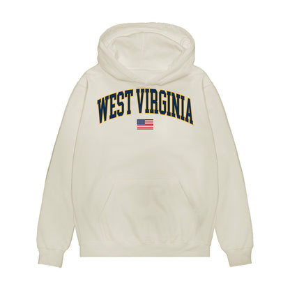 West Virginia - NCAA Baseball : Alex Khan - USA Raglan Premium Hooded Sweatshirt-0