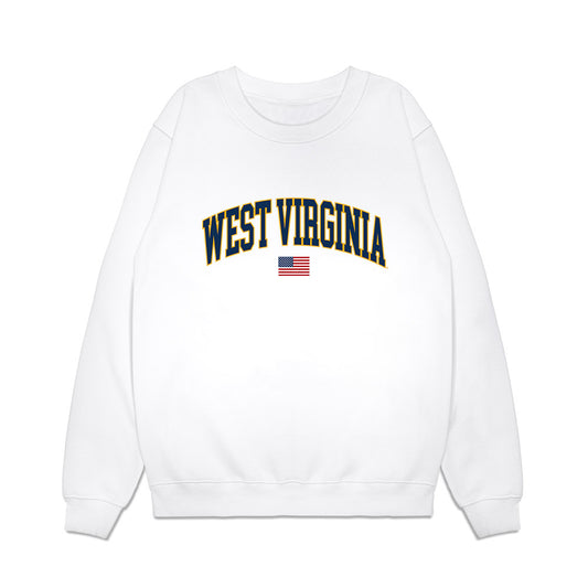 West Virginia - NCAA Baseball : Korey Alston - USA Raglan Premium Crewneck Sweatshirt-0
