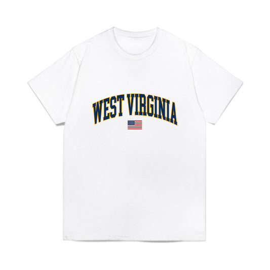West Virginia - NCAA Baseball : Zakariya Whitney - USA Raglan Comfort Colors T-Shirt-0