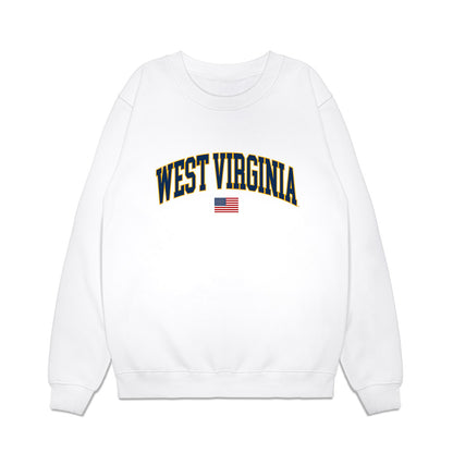 West Virginia - NCAA Baseball : Noah Short - USA Raglan Premium Crewneck Sweatshirt-0