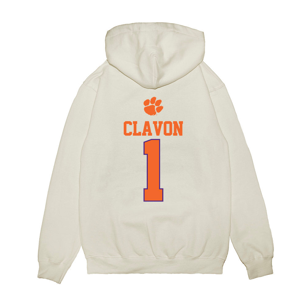 Clemson - NCAA Baseball : Bryce Clavon - USA Raglan Premium Hooded Sweatshirt-1
