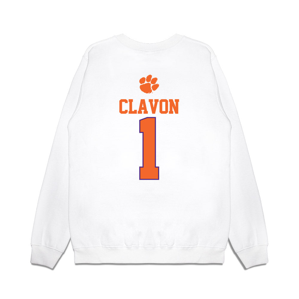 Clemson - NCAA Baseball : Bryce Clavon - USA Raglan Premium Crewneck Sweatshirt-1