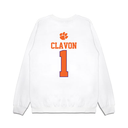 Clemson - NCAA Baseball : Bryce Clavon - USA Raglan Premium Crewneck Sweatshirt-1