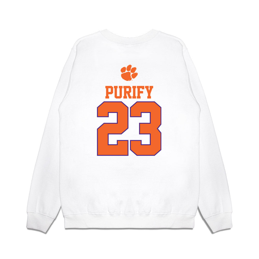 Clemson - NCAA Baseball : Jarren Purify - USA Raglan Premium Crewneck Sweatshirt-1