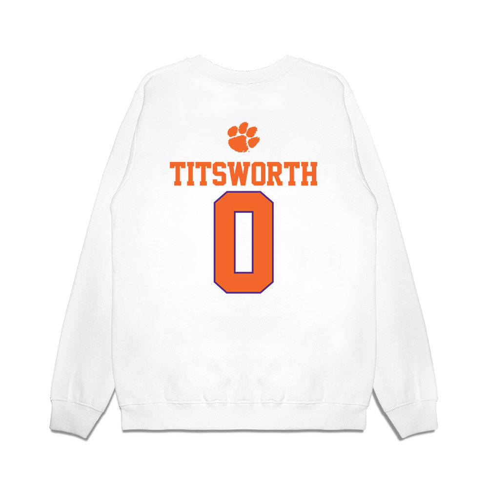 Clemson - NCAA Baseball : Drew Titsworth - USA Raglan Premium Crewneck Sweatshirt-1