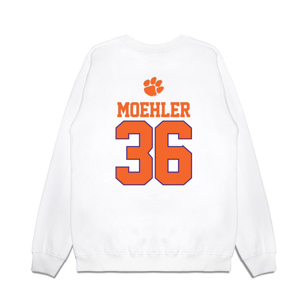 Clemson - NCAA Baseball : Dane Moehler - USA Raglan Premium Crewneck Sweatshirt-1