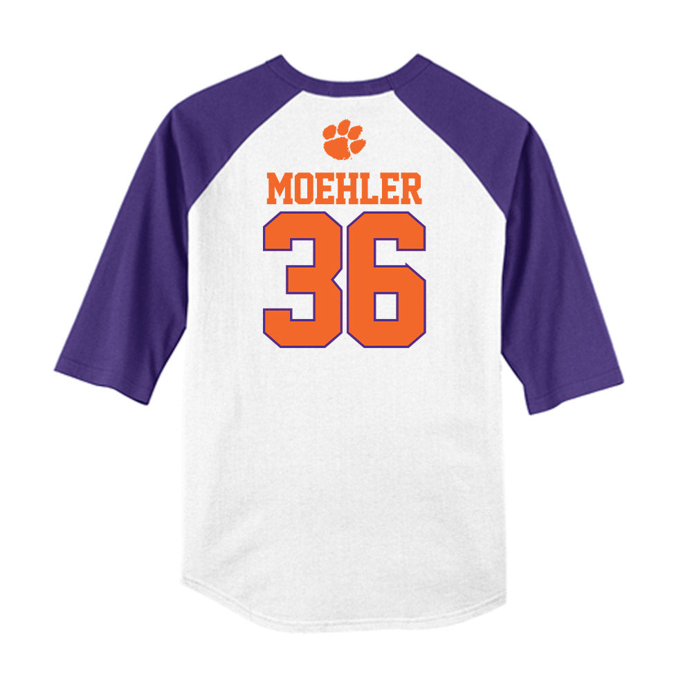 Clemson - NCAA Baseball : Dane Moehler - USA Raglan Raglan Shirt-1