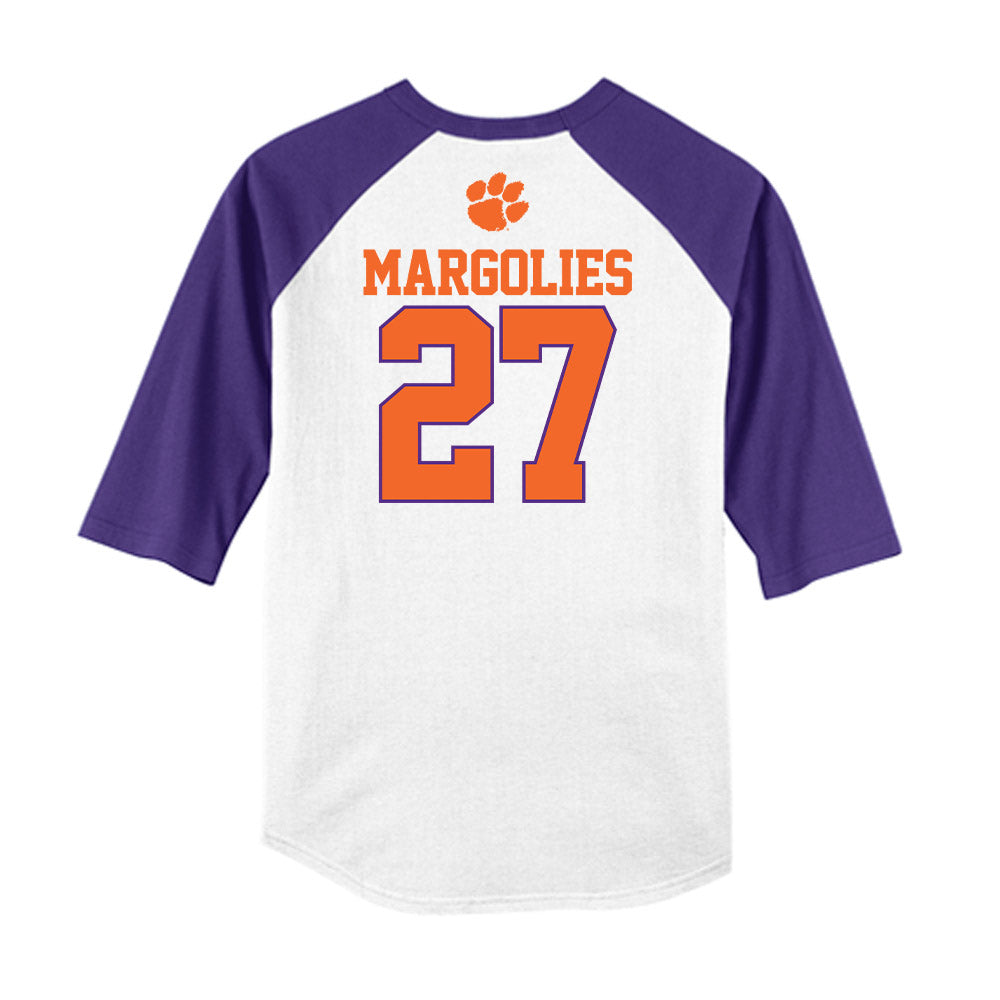 Clemson - NCAA Baseball : Dan Margolies - USA Raglan Raglan Shirt-1