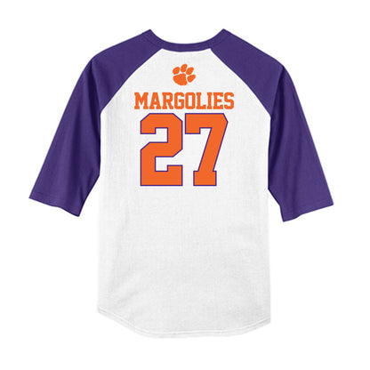 Clemson - NCAA Baseball : Dan Margolies - USA Raglan Raglan Shirt-1