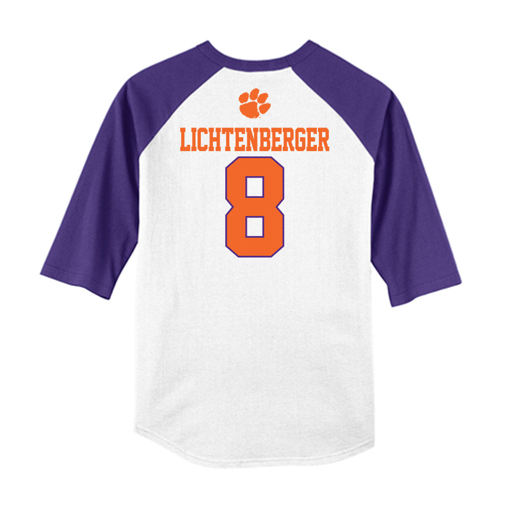 Clemson - NCAA Baseball : Tyler Lichtenberger - USA Raglan Raglan Shirt-1