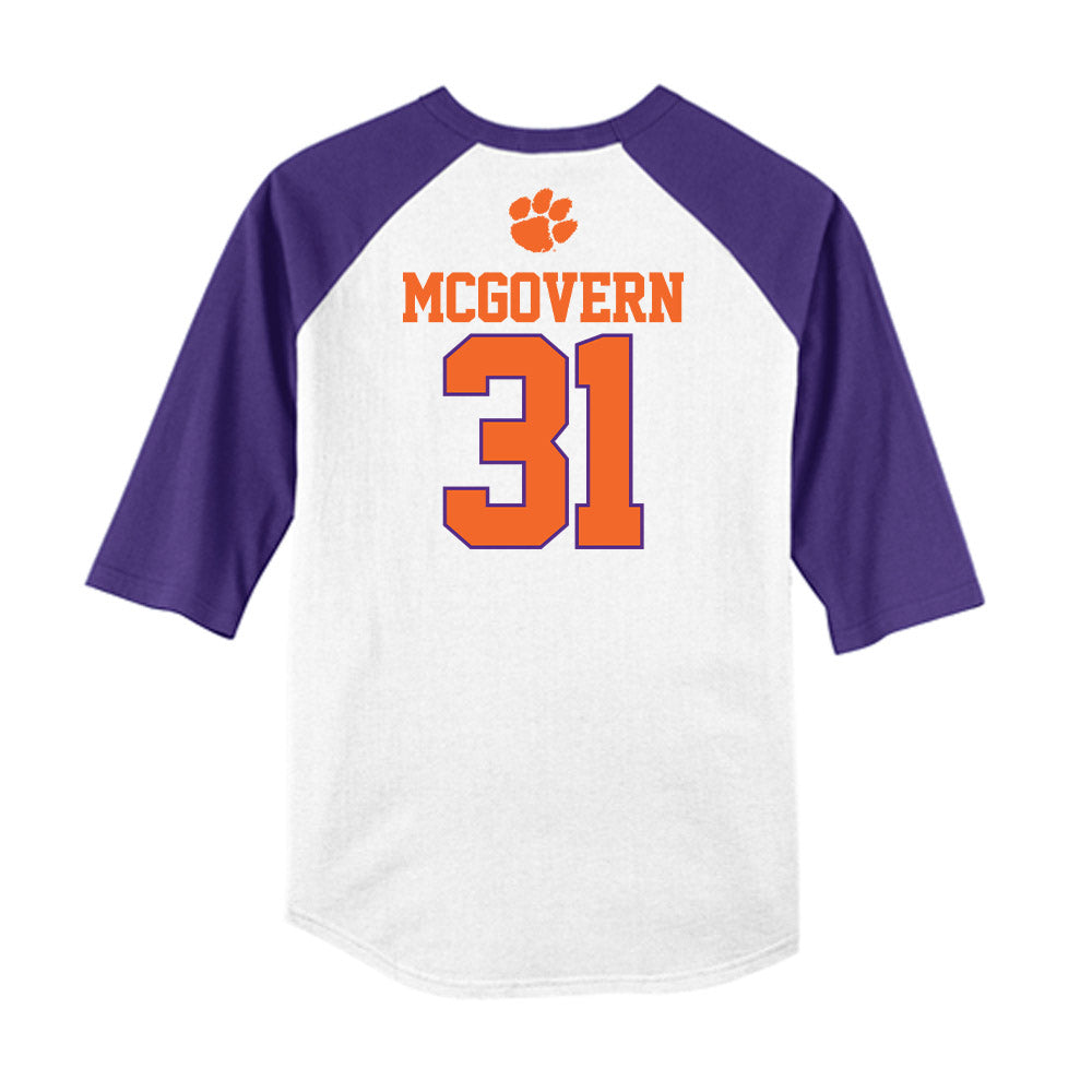 Clemson - NCAA Baseball : Jacob McGovern - USA Raglan Raglan Shirt-1