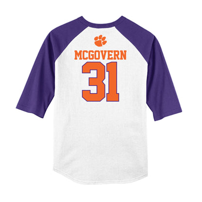 Clemson - NCAA Baseball : Jacob McGovern - USA Raglan Raglan Shirt-1