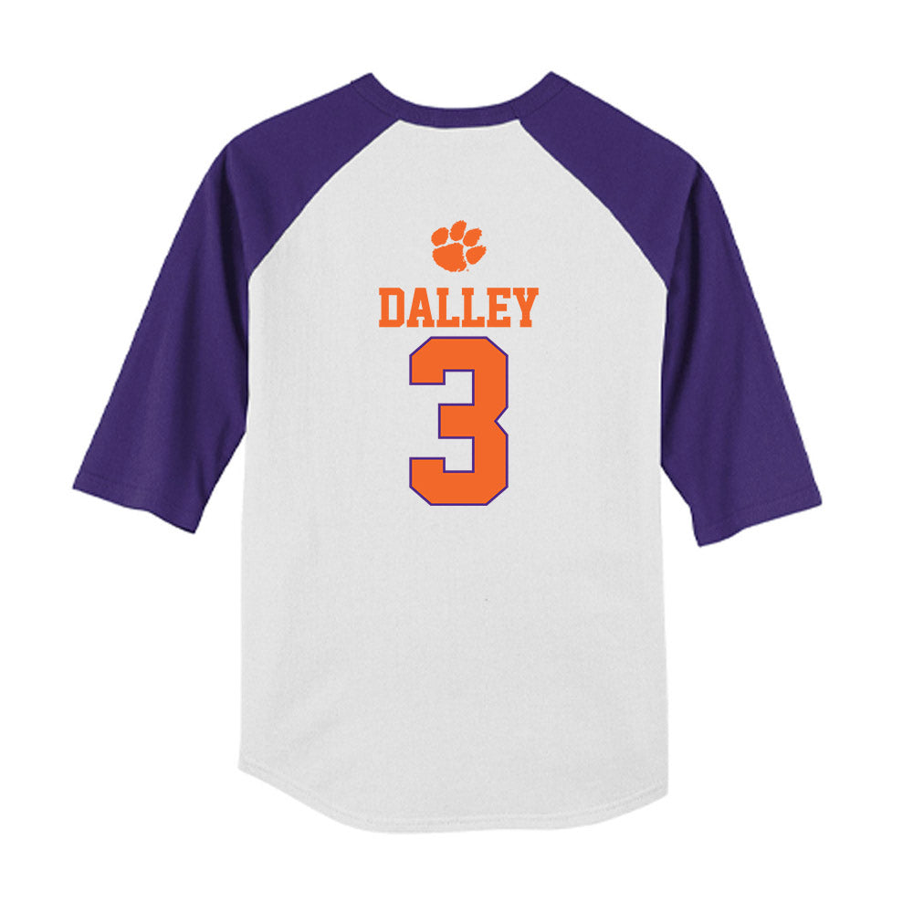 Clemson - NCAA Baseball : Ty Dalley - USA Raglan Youth Raglan T-Shirt-1
