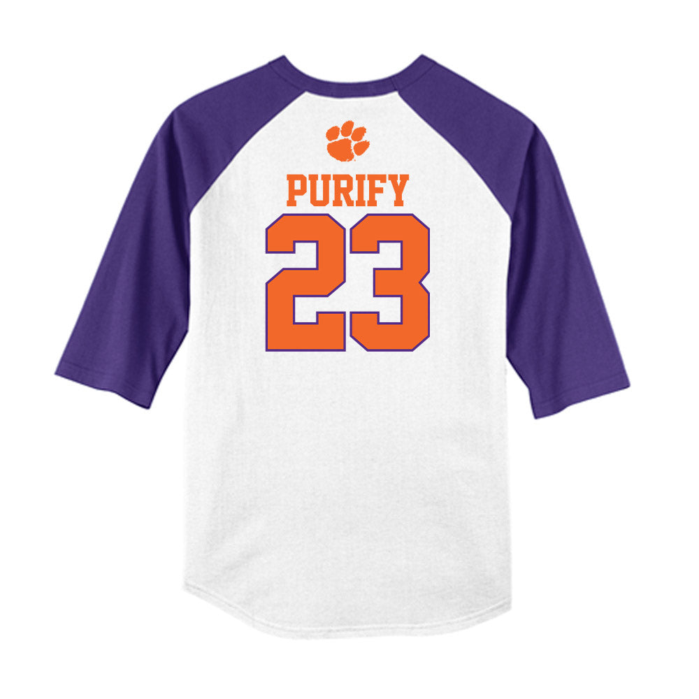 Clemson - NCAA Baseball : Jarren Purify - USA Raglan Raglan Shirt-1