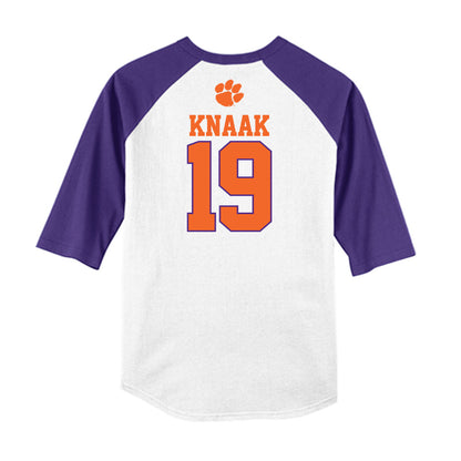 Clemson - NCAA Baseball : Aidan Knaak - USA Raglan Raglan Shirt-1