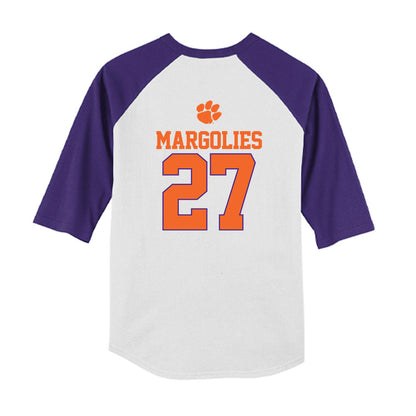 Clemson - NCAA Baseball : Dan Margolies - USA Raglan Youth Raglan T-Shirt-1