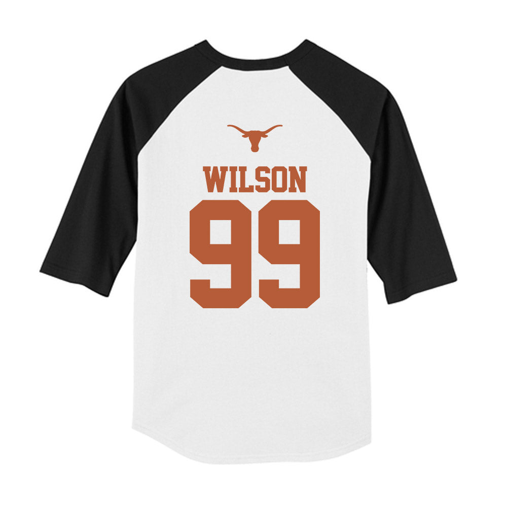 Texas - NCAA Softball : Drea Wilson - USA Youth Raglan T-Shirt-3