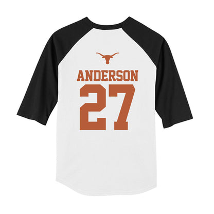 Texas - NCAA Softball : Taylor Anderson - USA Youth Raglan T-Shirt-3