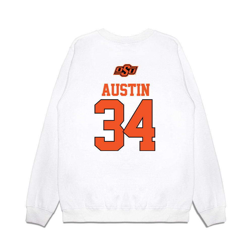 Oklahoma State - NCAA Softball : Jayelle Austin - USA Premium Crewneck Sweatshirt-1