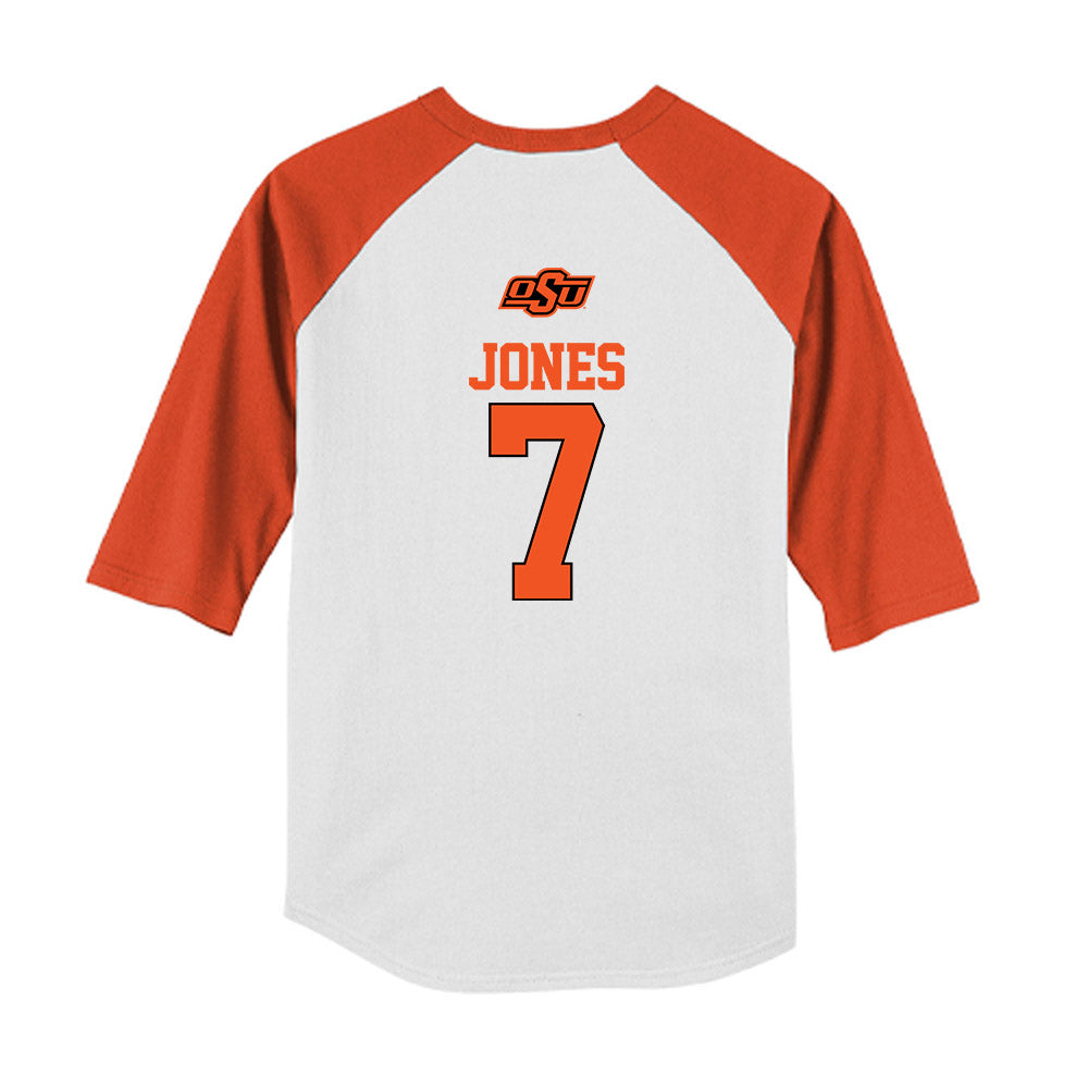 Oklahoma State - NCAA Softball : Aubrey Jones - USA Youth Raglan T-Shirt-1