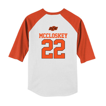 Oklahoma State - NCAA Softball : Elle Mccloskey - USA Youth Raglan T-Shirt-1