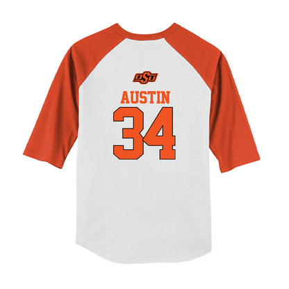 Oklahoma State - NCAA Softball : Jayelle Austin - USA Youth Raglan T-Shirt-1
