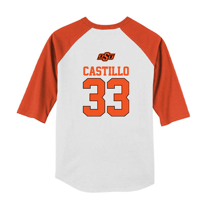 Oklahoma State - NCAA Softball : Gabby Castillo - USA Youth Raglan T-Shirt-1