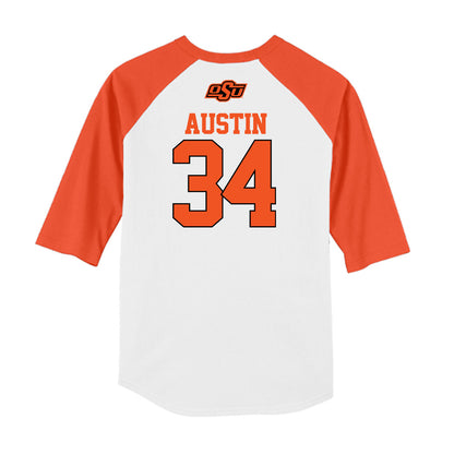 Oklahoma State - NCAA Softball : Jayelle Austin - USA Raglan Shirt-1