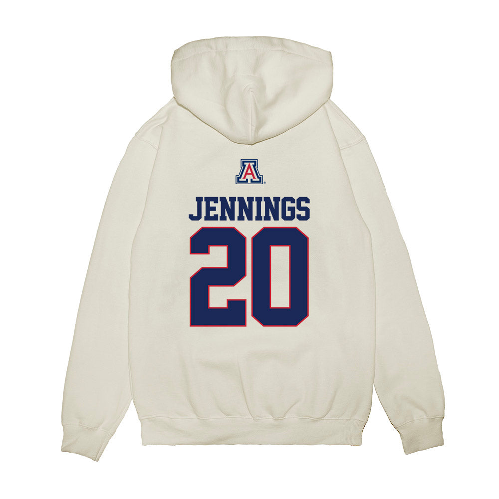 Arizona - NCAA Softball : Tele Jennings - USA Premium Hooded Sweatshirt-1