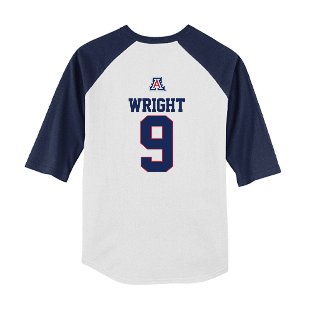 Arizona - NCAA Softball : Sarah Wright - USA Youth Raglan T-Shirt-1