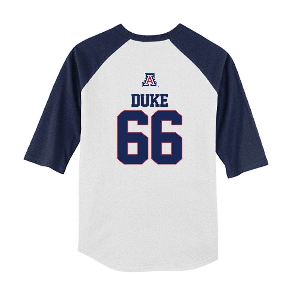Arizona - NCAA Softball : Addison Duke - USA Youth Raglan T-Shirt-1