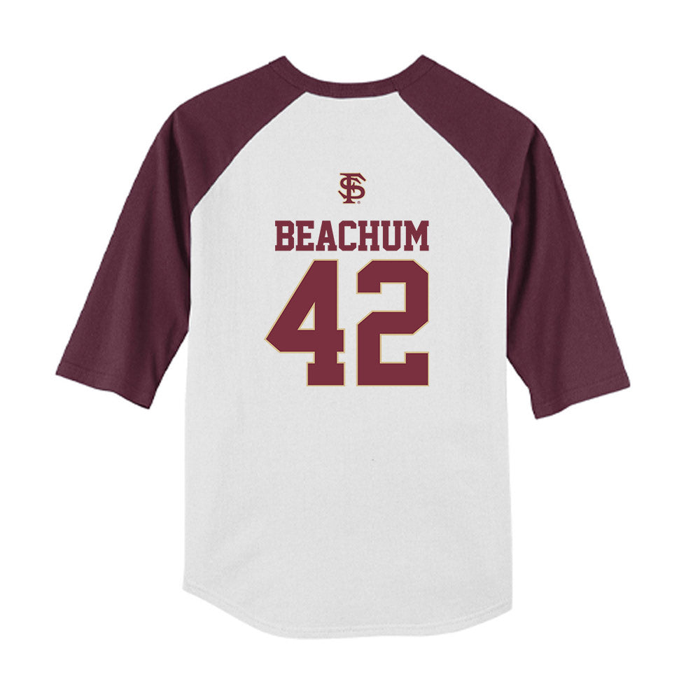 FSU - NCAA Softball : Jaysoni Beachum - USA Youth Raglan T-Shirt-1
