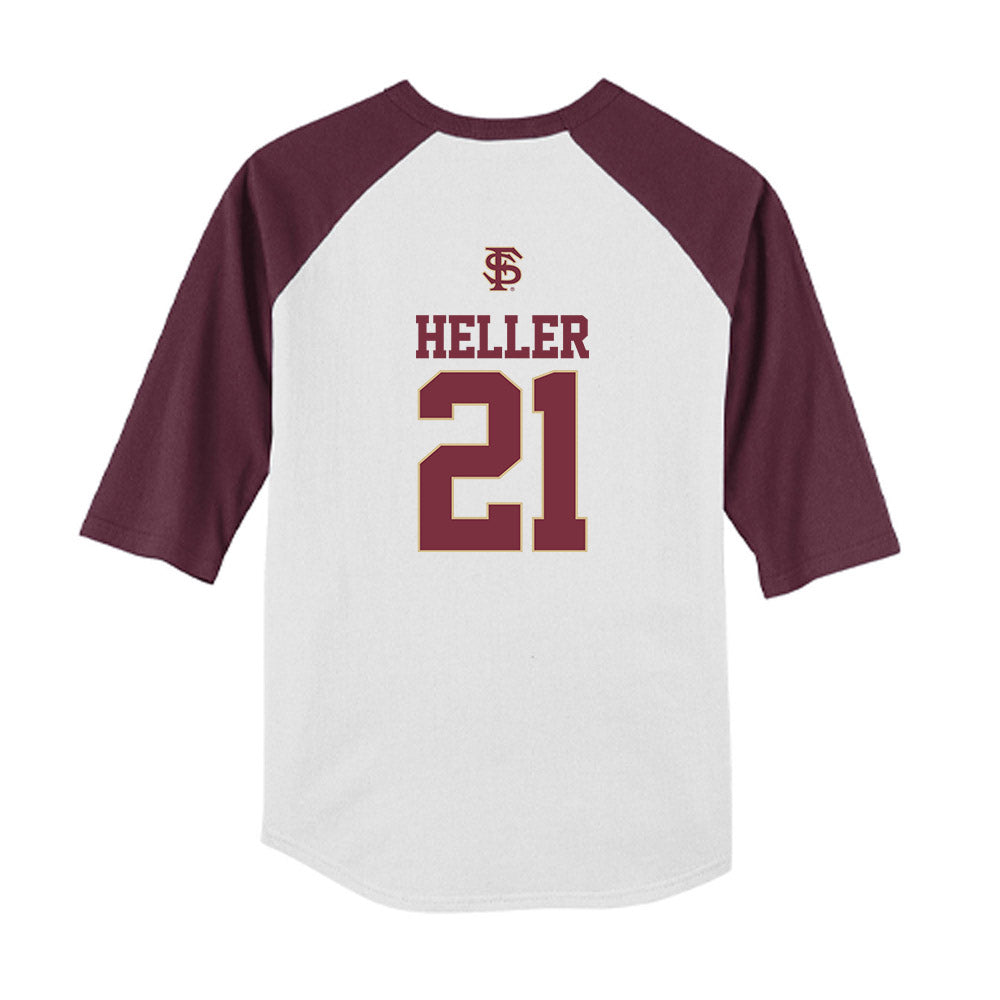FSU - NCAA Softball : Marin Heller - USA Youth Raglan T-Shirt-1