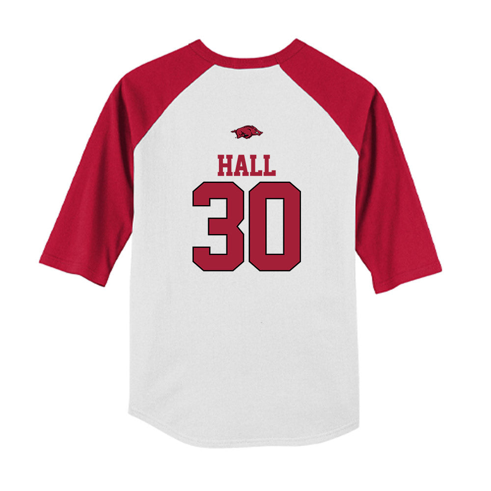 Arkansas - NCAA Softball : Khamari Hall - USA Youth Raglan T-Shirt-1