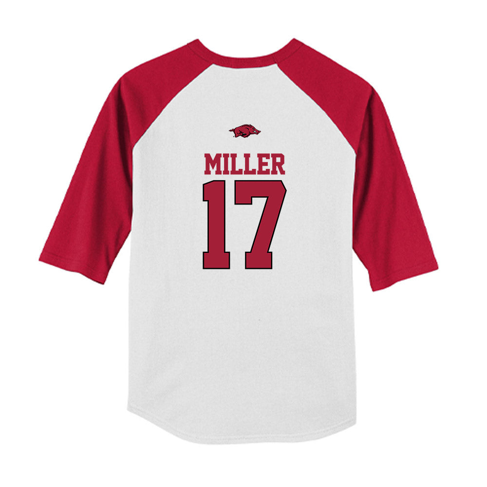 Arkansas - NCAA Softball : Kennedy Miller - USA Youth Raglan T-Shirt-1