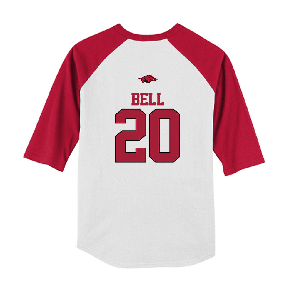 Arkansas - NCAA Softball : Tianna Bell - USA Youth Raglan T-Shirt-1