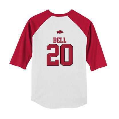 Arkansas - NCAA Softball : Tianna Bell - USA Youth Raglan T-Shirt-1