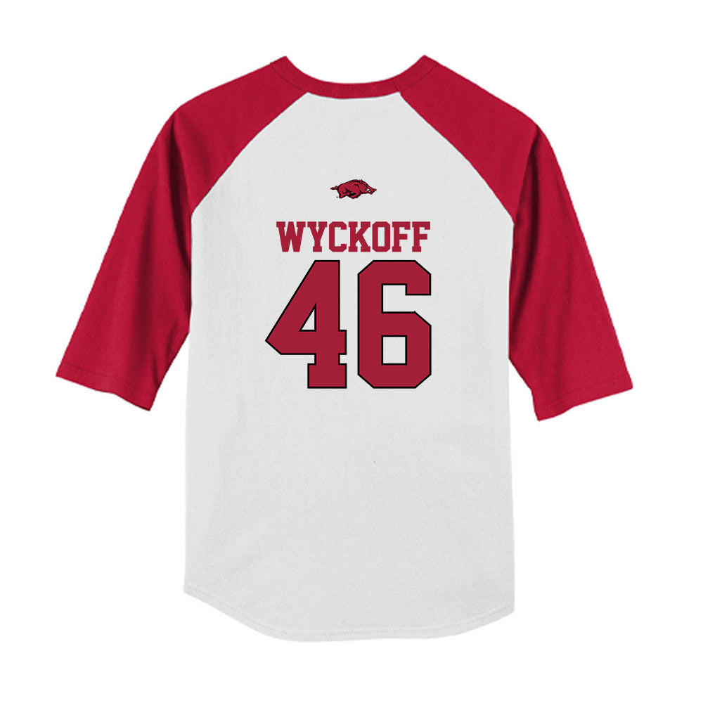 Arkansas - NCAA Softball : Kailey Wyckoff - USA Youth Raglan T-Shirt-1