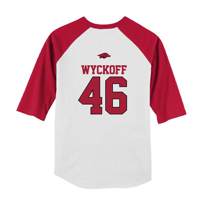 Arkansas - NCAA Softball : Kailey Wyckoff - USA Youth Raglan T-Shirt-1