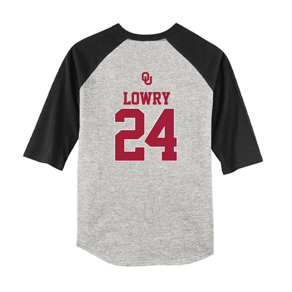 Oklahoma - NCAA Softball : Audrey Lowry - USA Youth Raglan T-Shirt-1