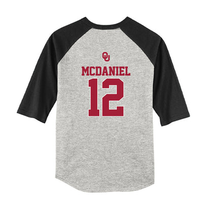 Oklahoma - NCAA Softball : Lexi McDaniel - USA Youth Raglan T-Shirt-1