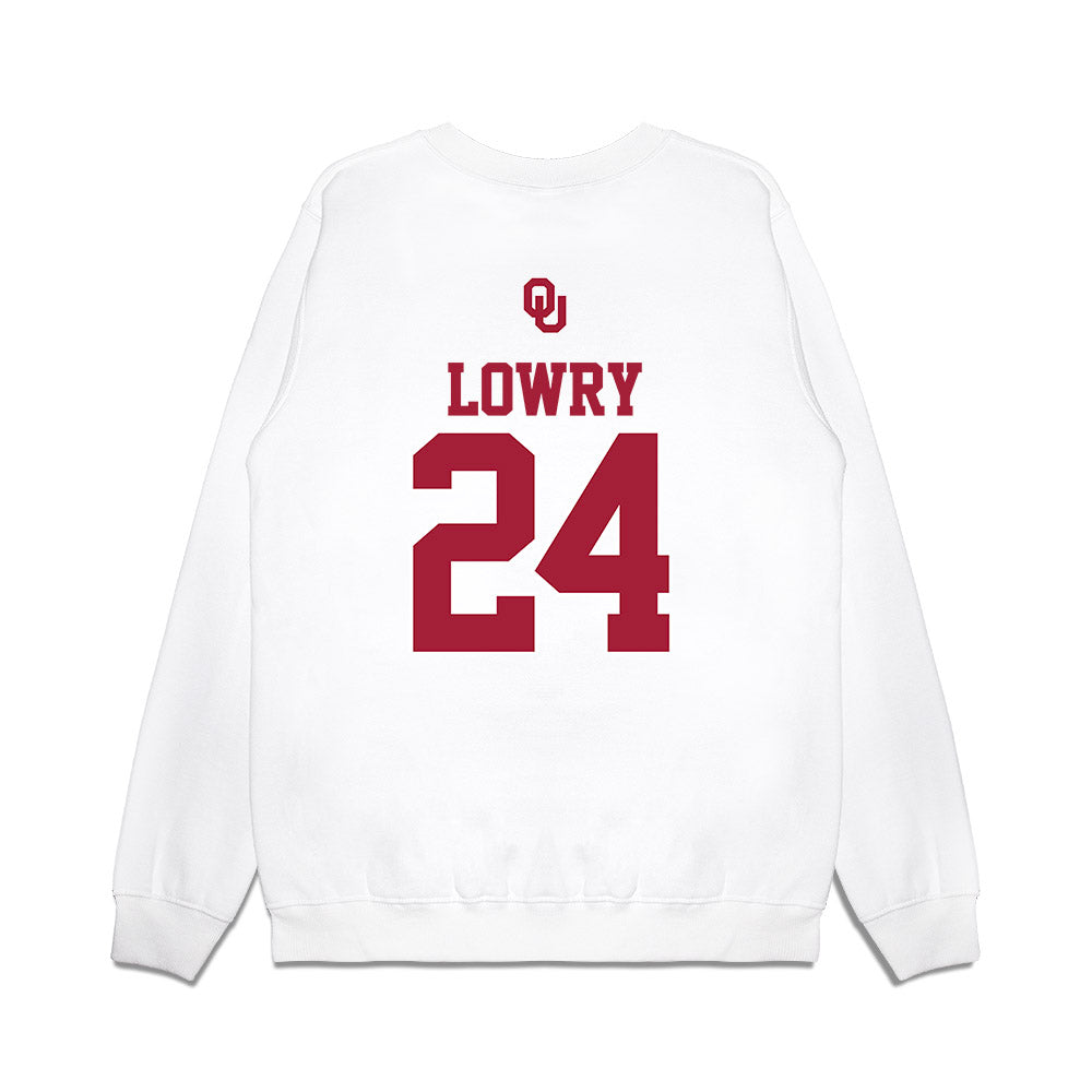 Oklahoma - NCAA Softball : Audrey Lowry - USA Premium Crewneck Sweatshirt-1