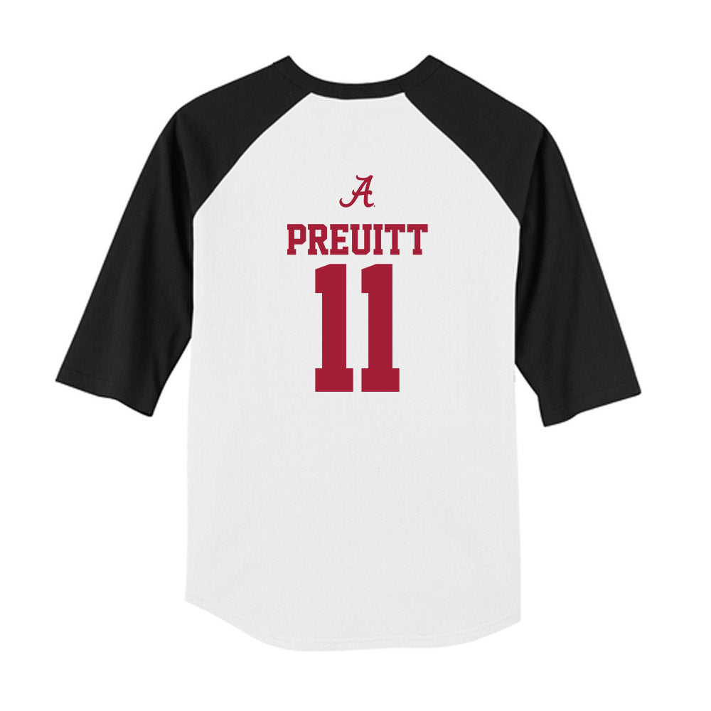 Alabama - NCAA Softball : Larissa Preuitt - USA Raglan Youth Raglan T-Shirt-1