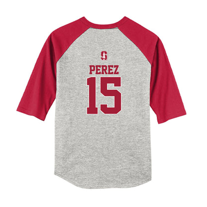 Stanford - NCAA Softball : Mylia Perez - USA Youth Raglan T-Shirt-1