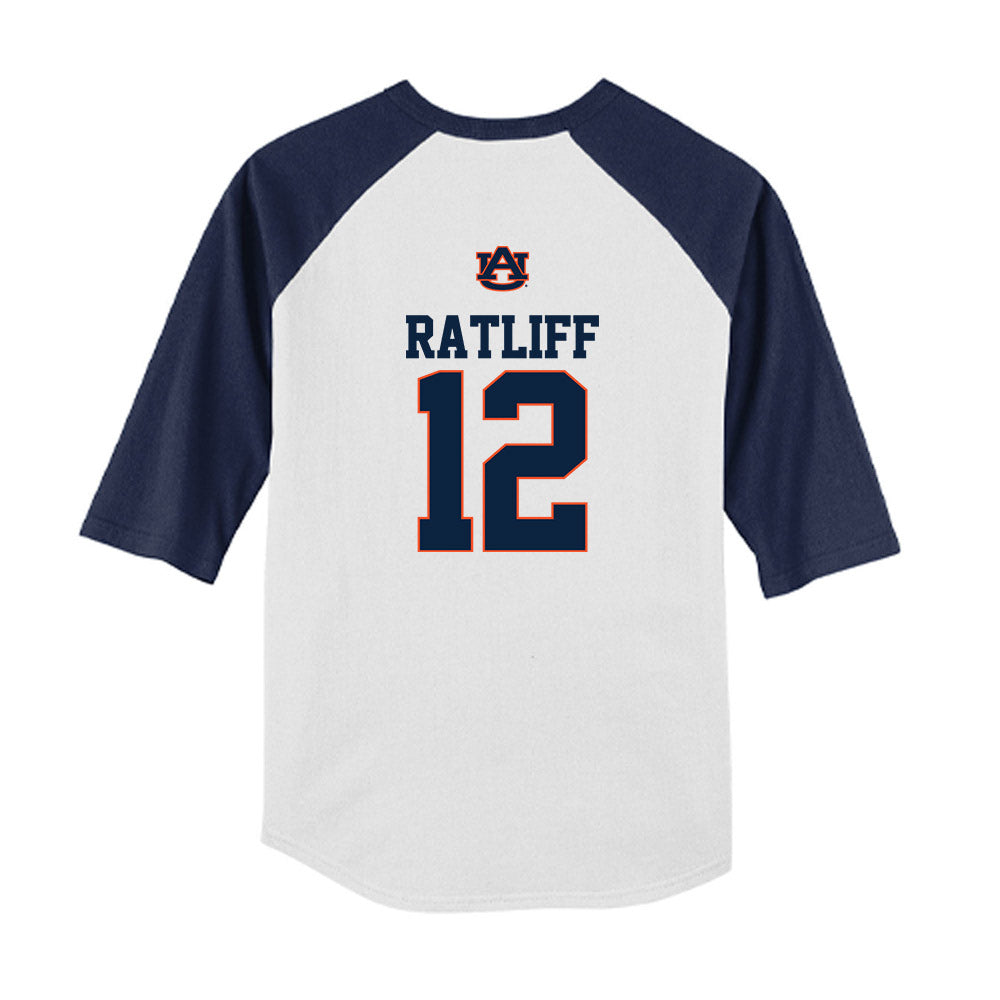Auburn - NCAA Softball : Ava Ratliff - USA Youth Raglan T-Shirt-1