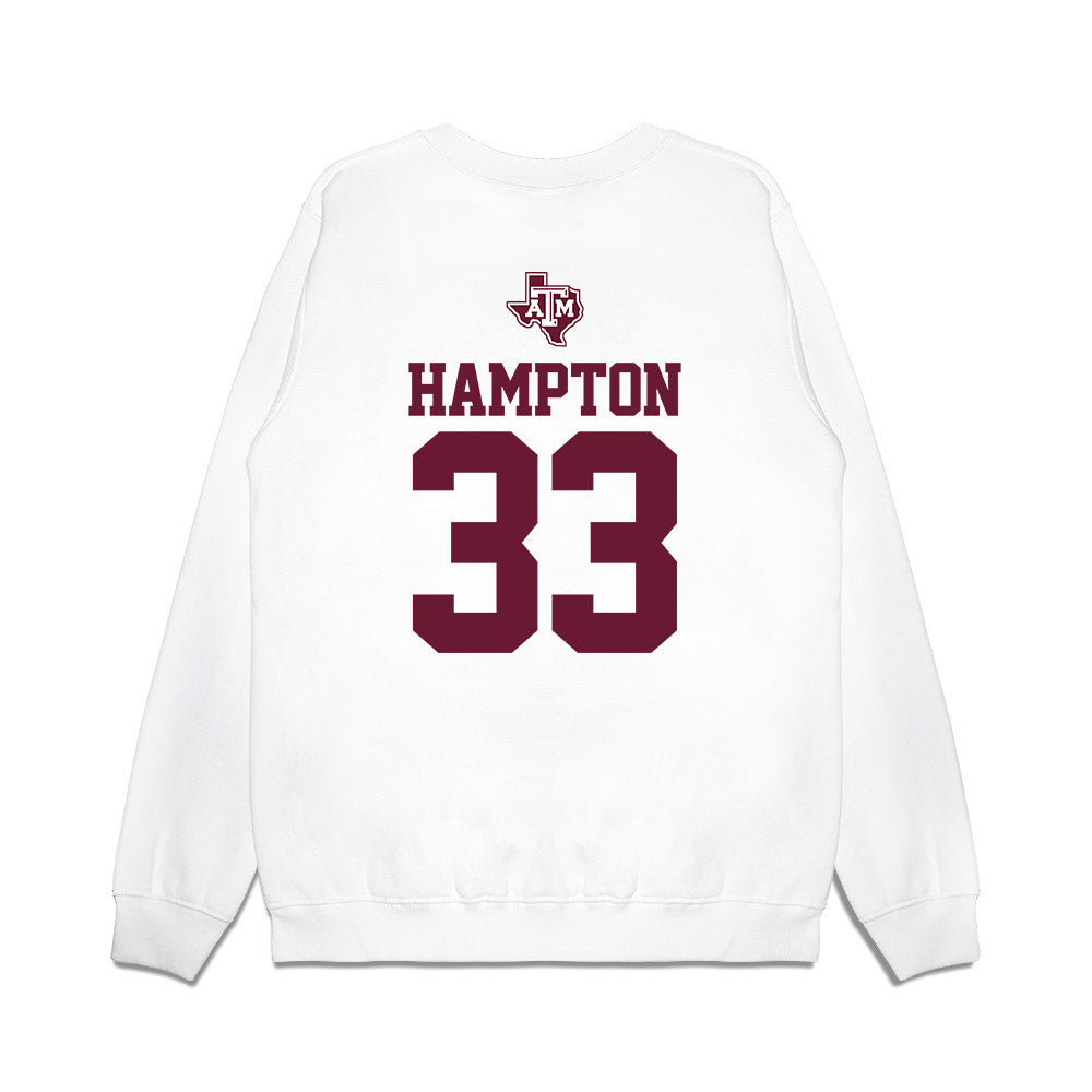Texas A&M - NCAA Softball : Taylor Hampton - USA Premium Crewneck Sweatshirt-1