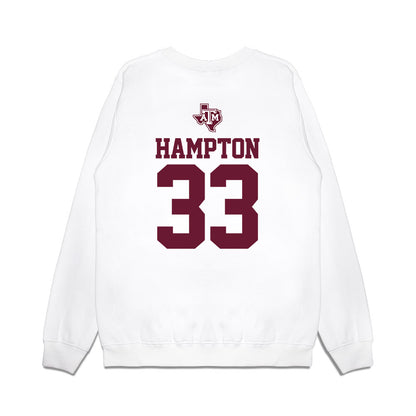 Texas A&M - NCAA Softball : Taylor Hampton - USA Premium Crewneck Sweatshirt-1